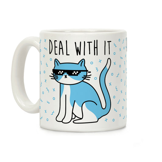 Deal With It Cat Coffee Mug