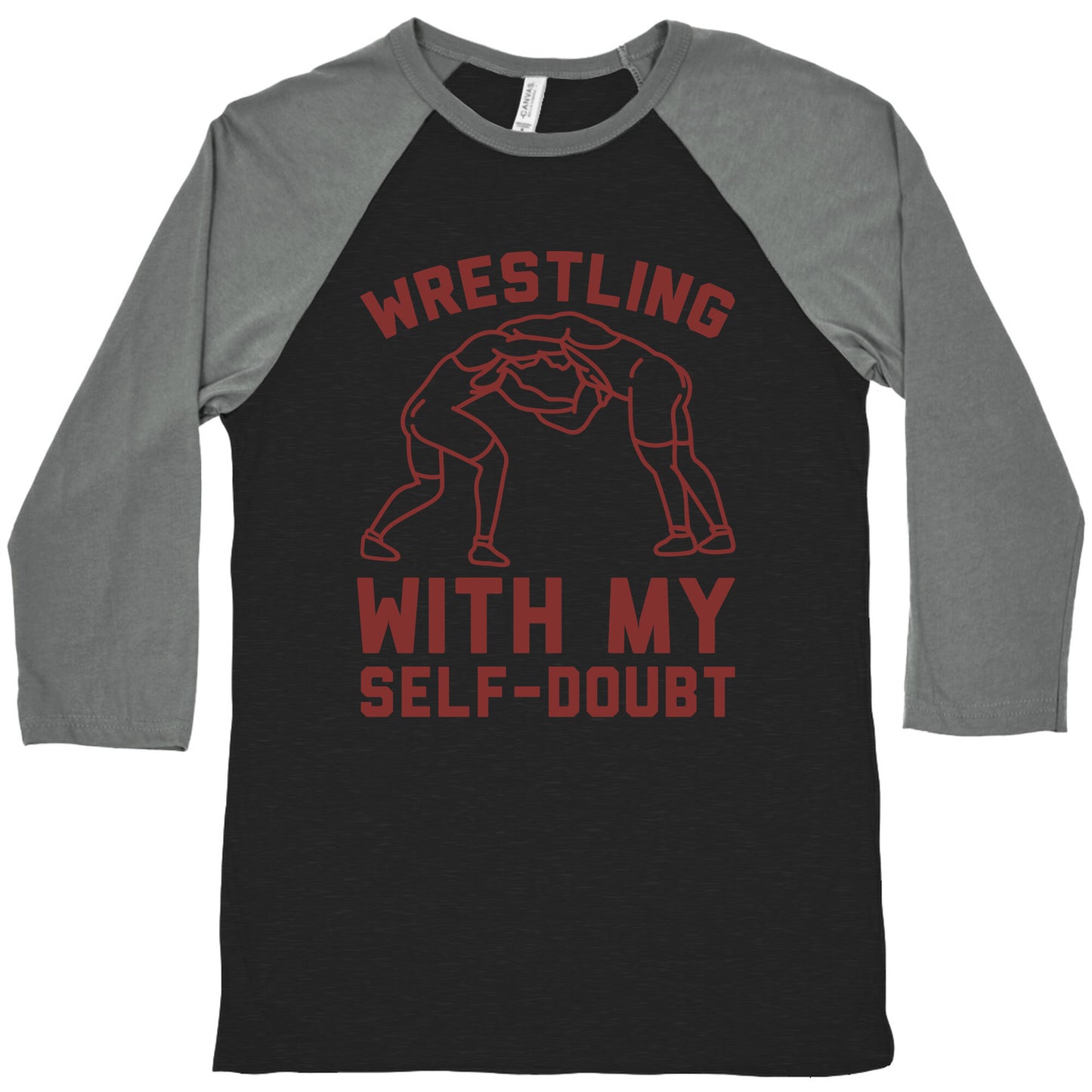 Wrestling With My Self-Doubt Baseball Tee
