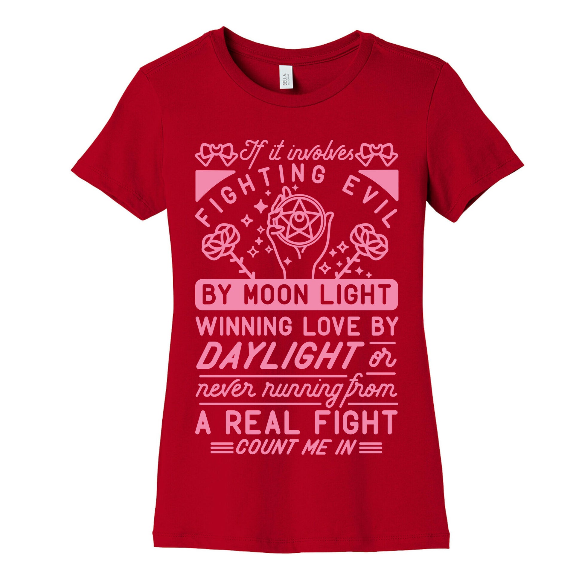 If It Involves Fighting Evil By Moon Light Women's Cotton Tee