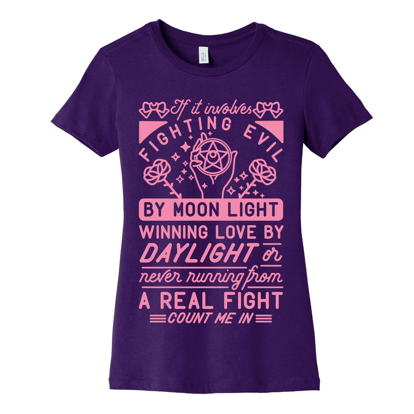 If It Involves Fighting Evil By Moon Light Women's Cotton Tee