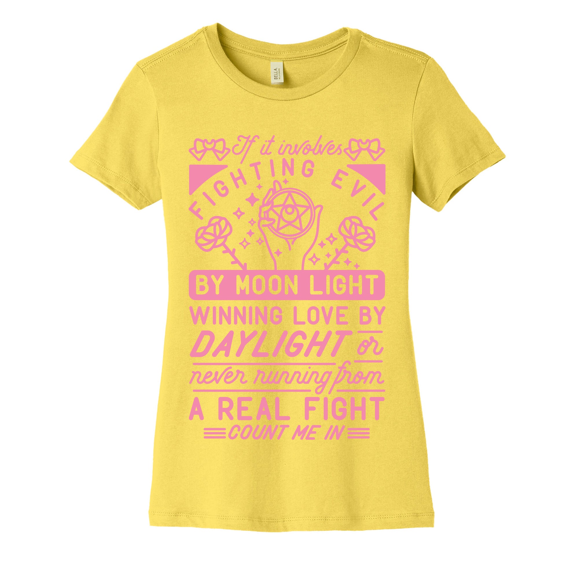If It Involves Fighting Evil By Moon Light Women's Cotton Tee