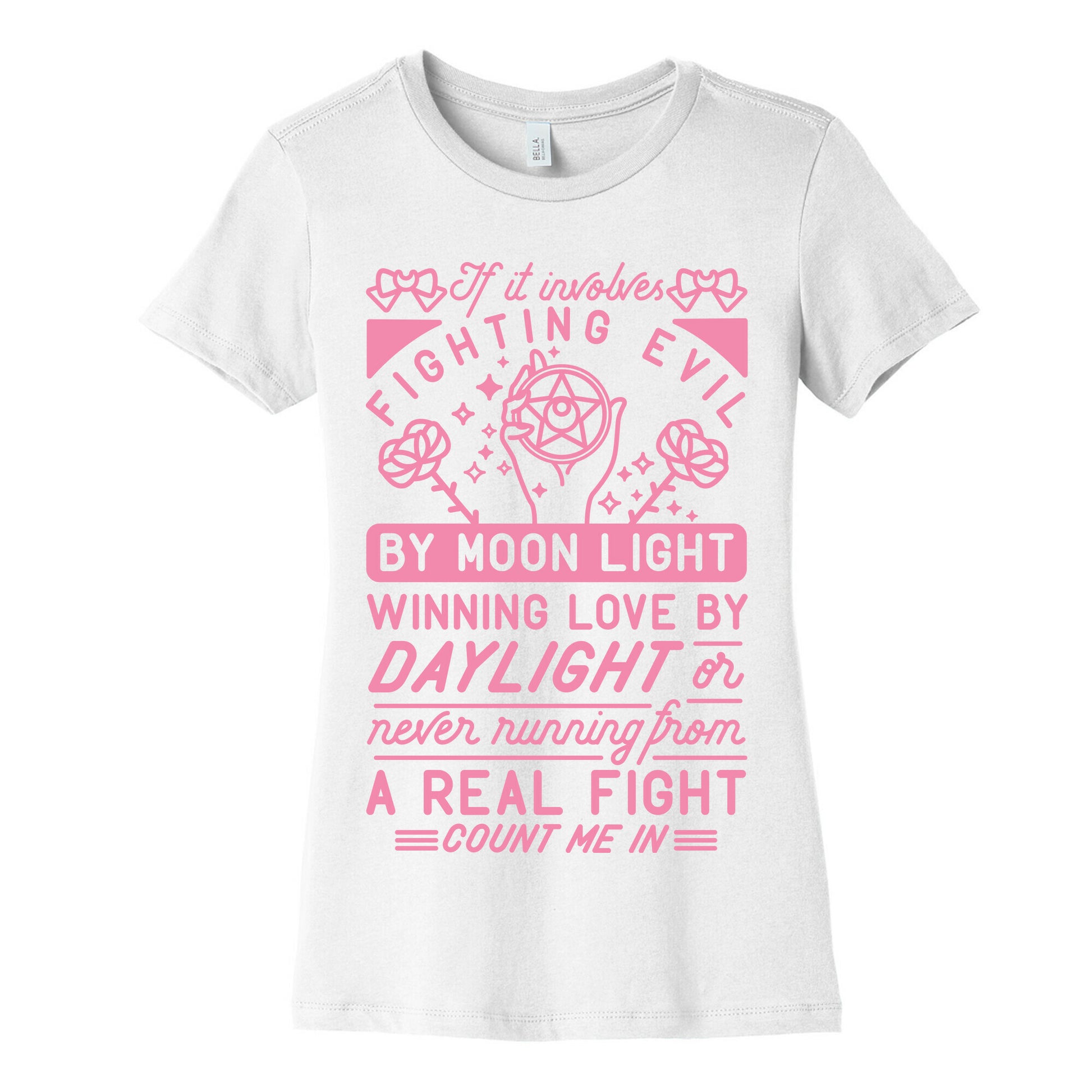 If It Involves Fighting Evil By Moon Light Women's Cotton Tee