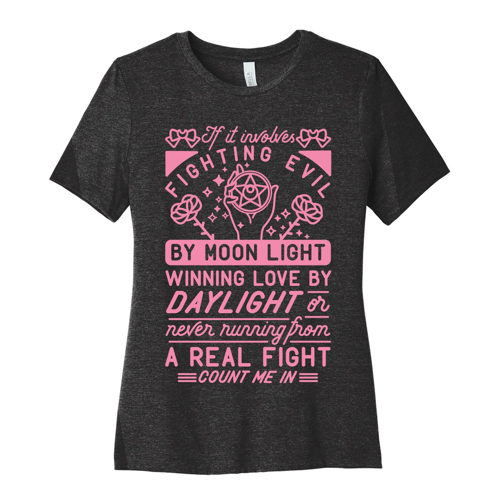 If It Involves Fighting Evil By Moon Light Women's Cotton Tee
