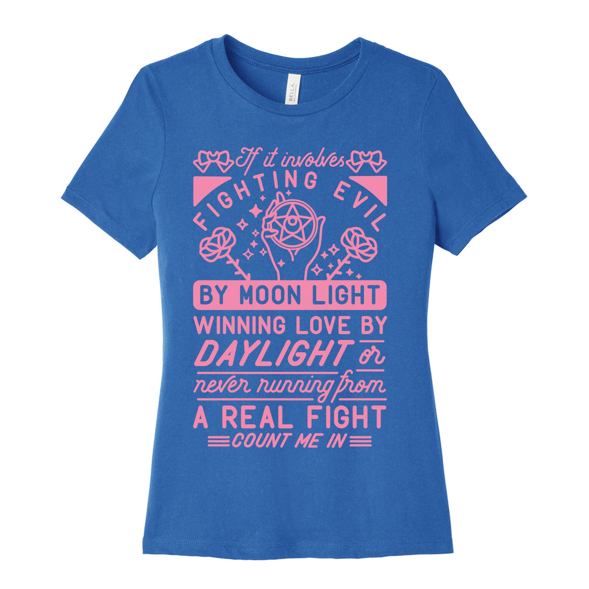 If It Involves Fighting Evil By Moon Light Women's Cotton Tee