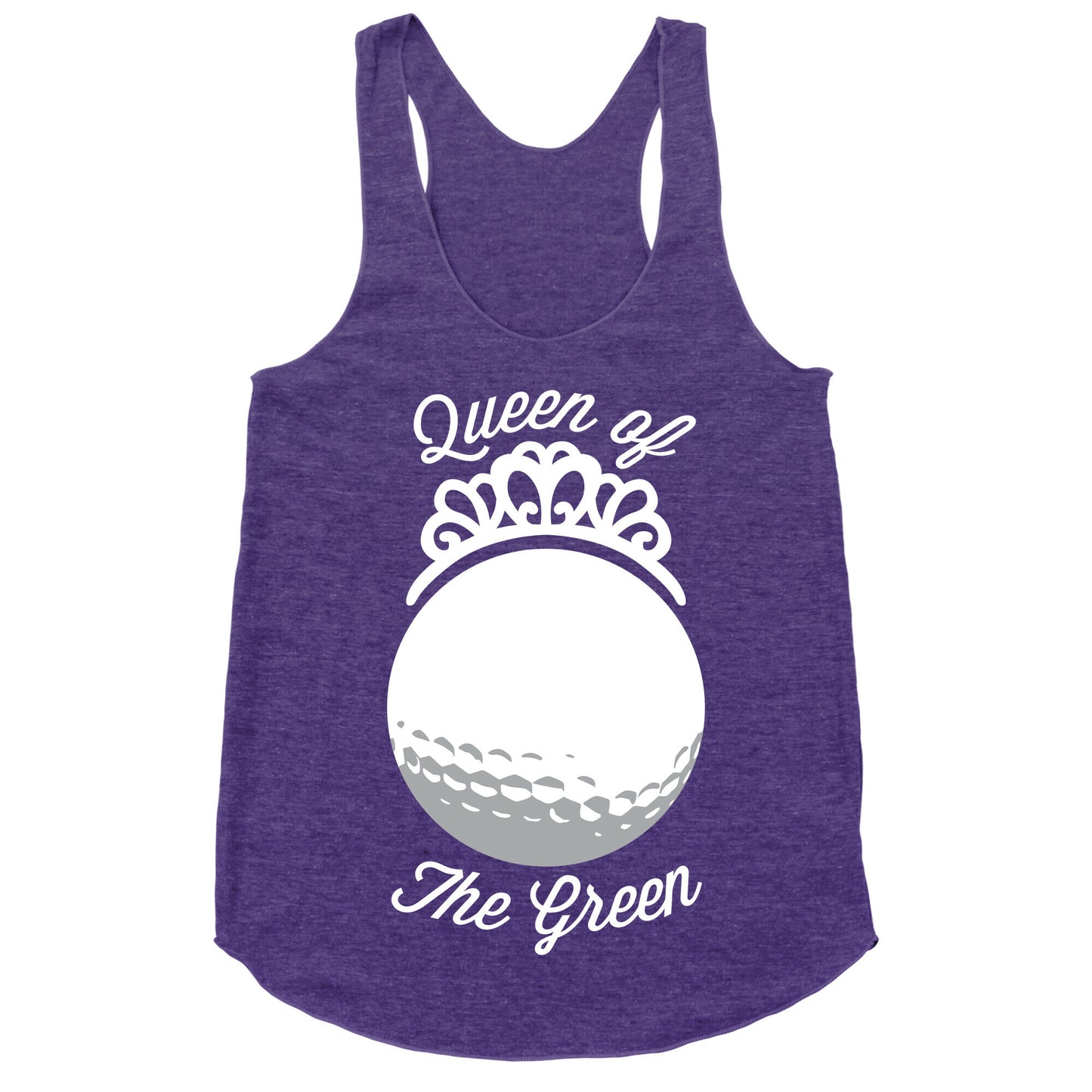 Queen Of The Green (Golf) Racerback Tank