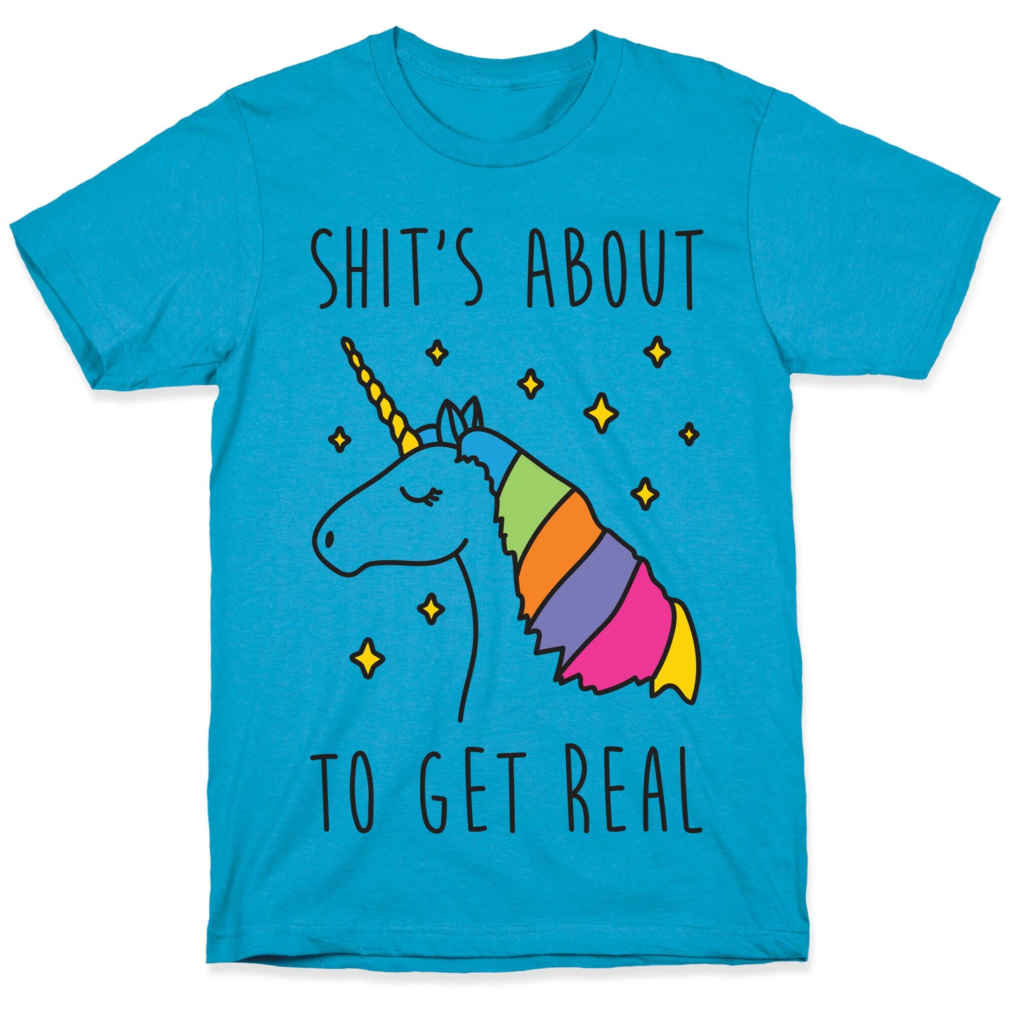 Shit's About To Get Real - Unicorn Unisex Triblend Tee