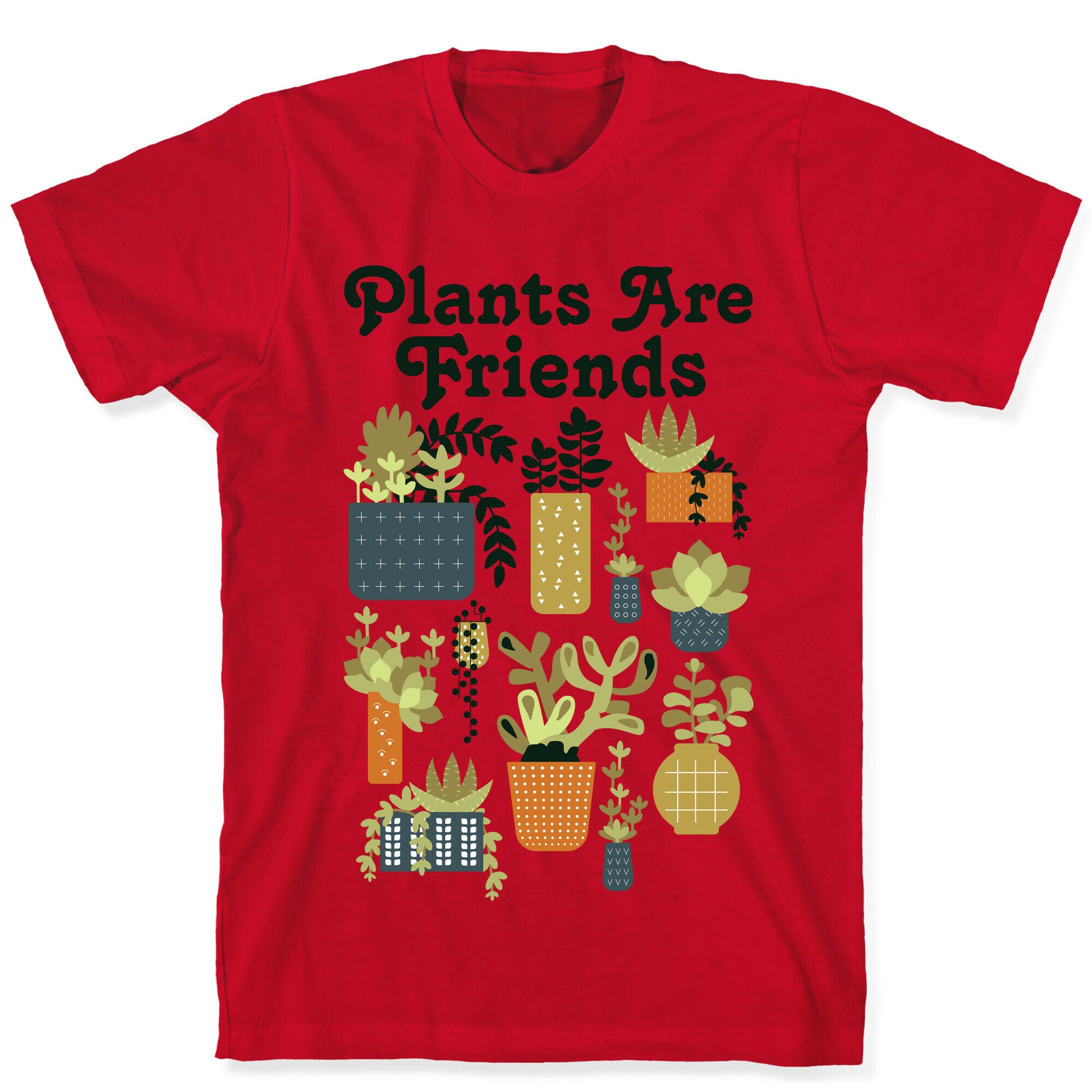 Plants Are Friends Retro T-Shirt