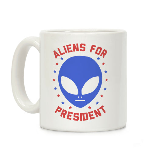 Aliens For President Coffee Mug