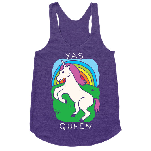 Yas Queen Unicorn Racerback Tank