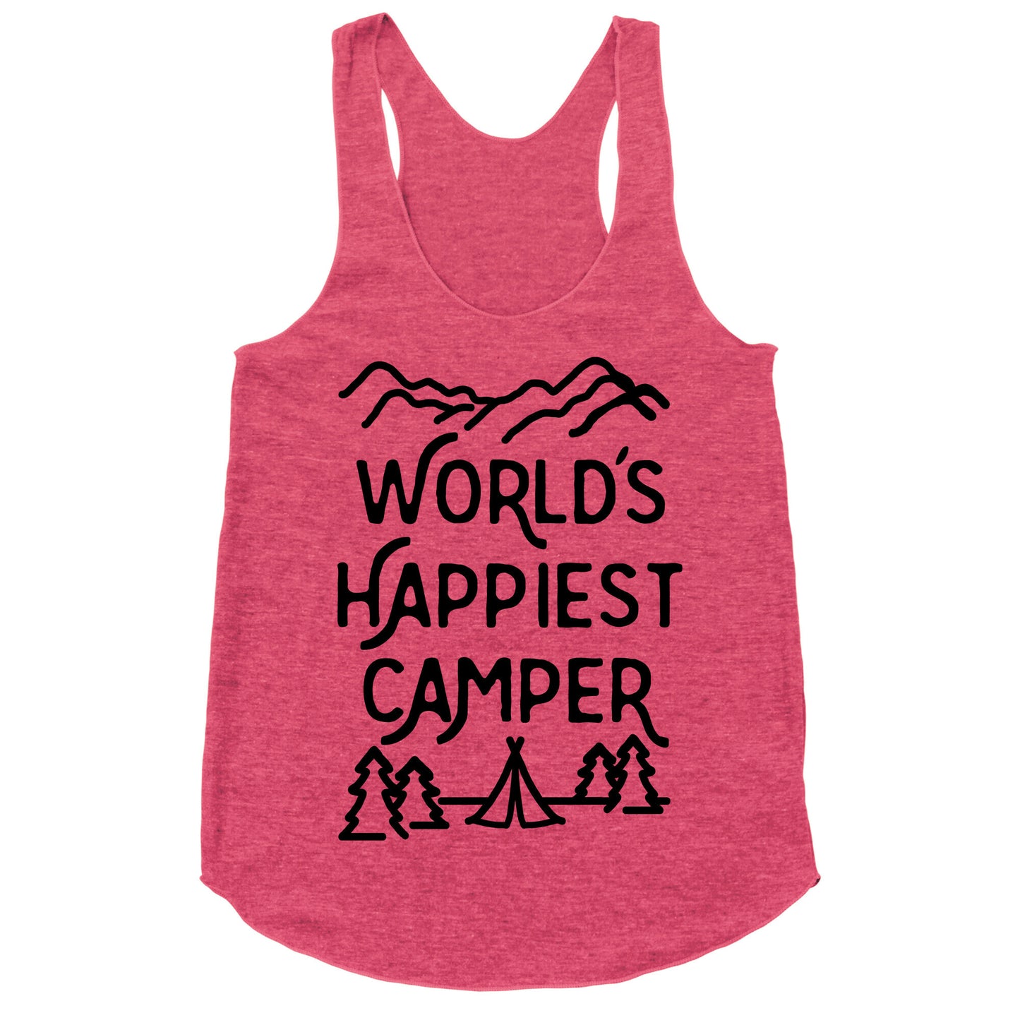 World's Happiest Camper Racerback Tank