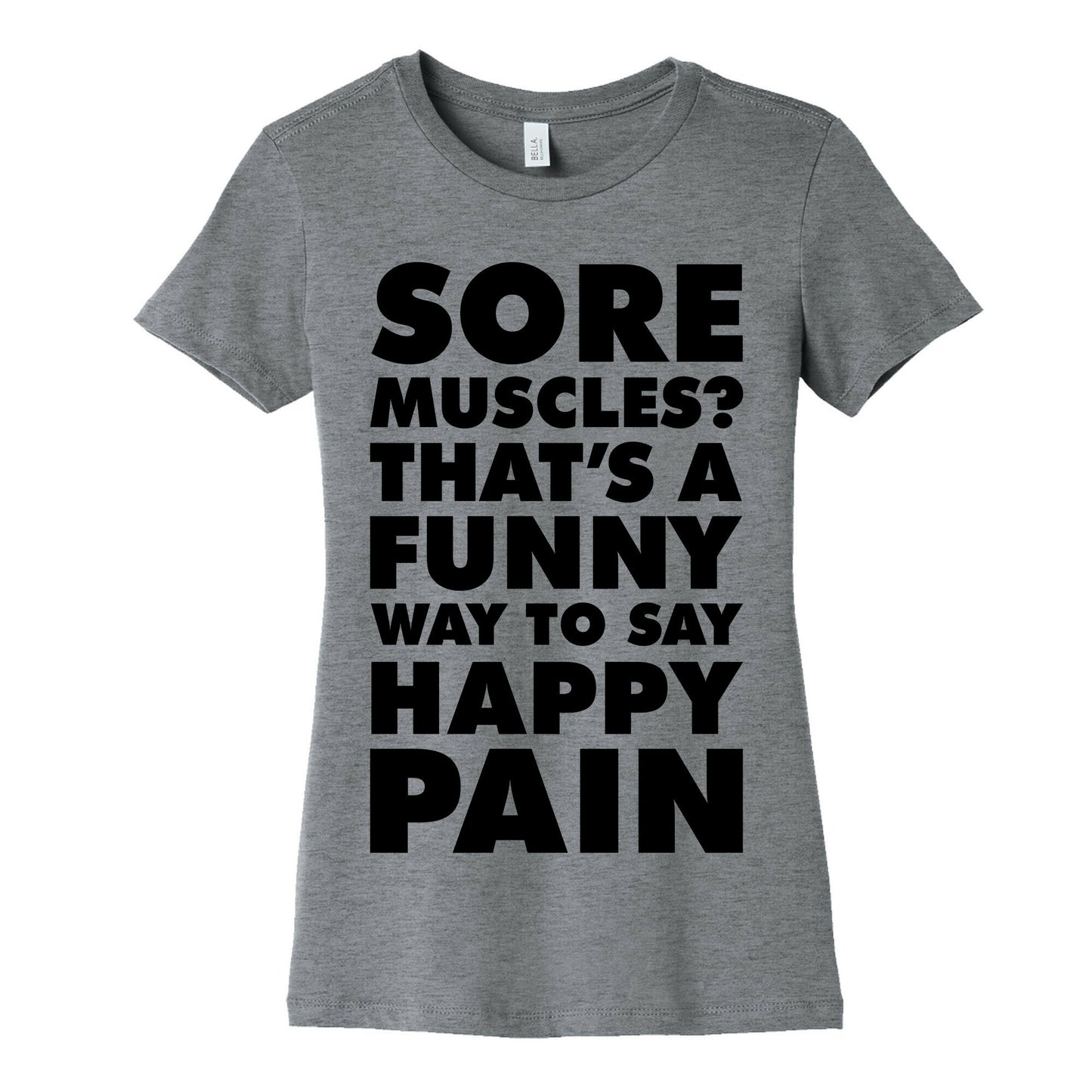 Sore Muscles? Thats a Funny Way To Say Happy Pain Women's Cotton Tee