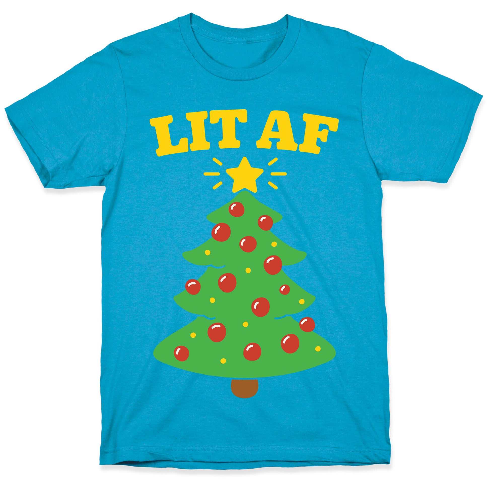 Lit Af White Print Unisex Triblend Tee