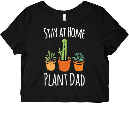Stay At Home Plant Dad White Print Graphic Baby Tee