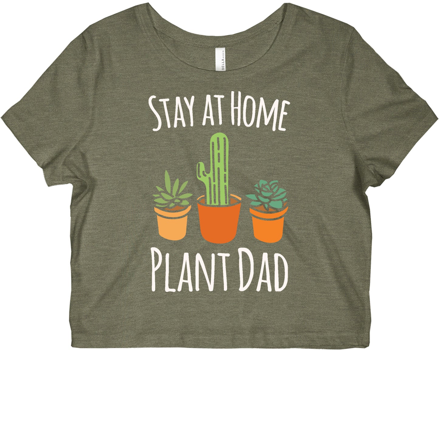 Stay At Home Plant Dad White Print Graphic Baby Tee