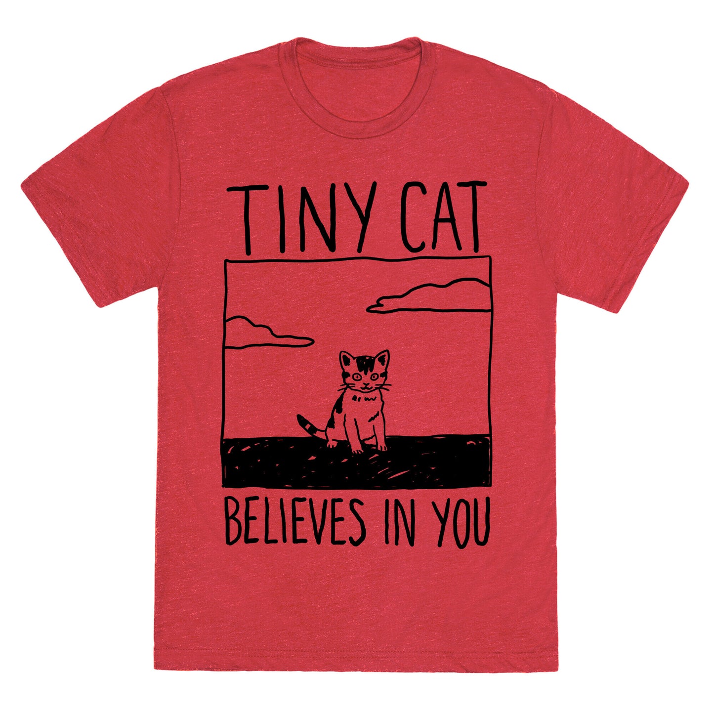 Tiny Cat Believes In You Unisex Triblend Tee