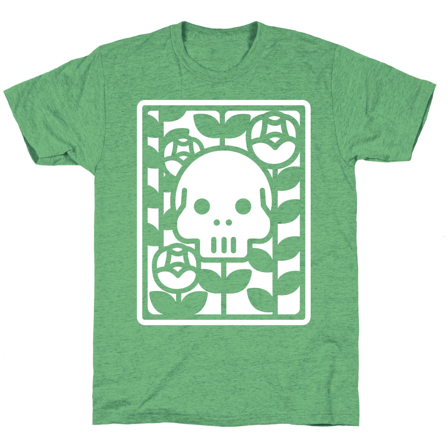 Flower Skull White Unisex Triblend Tee