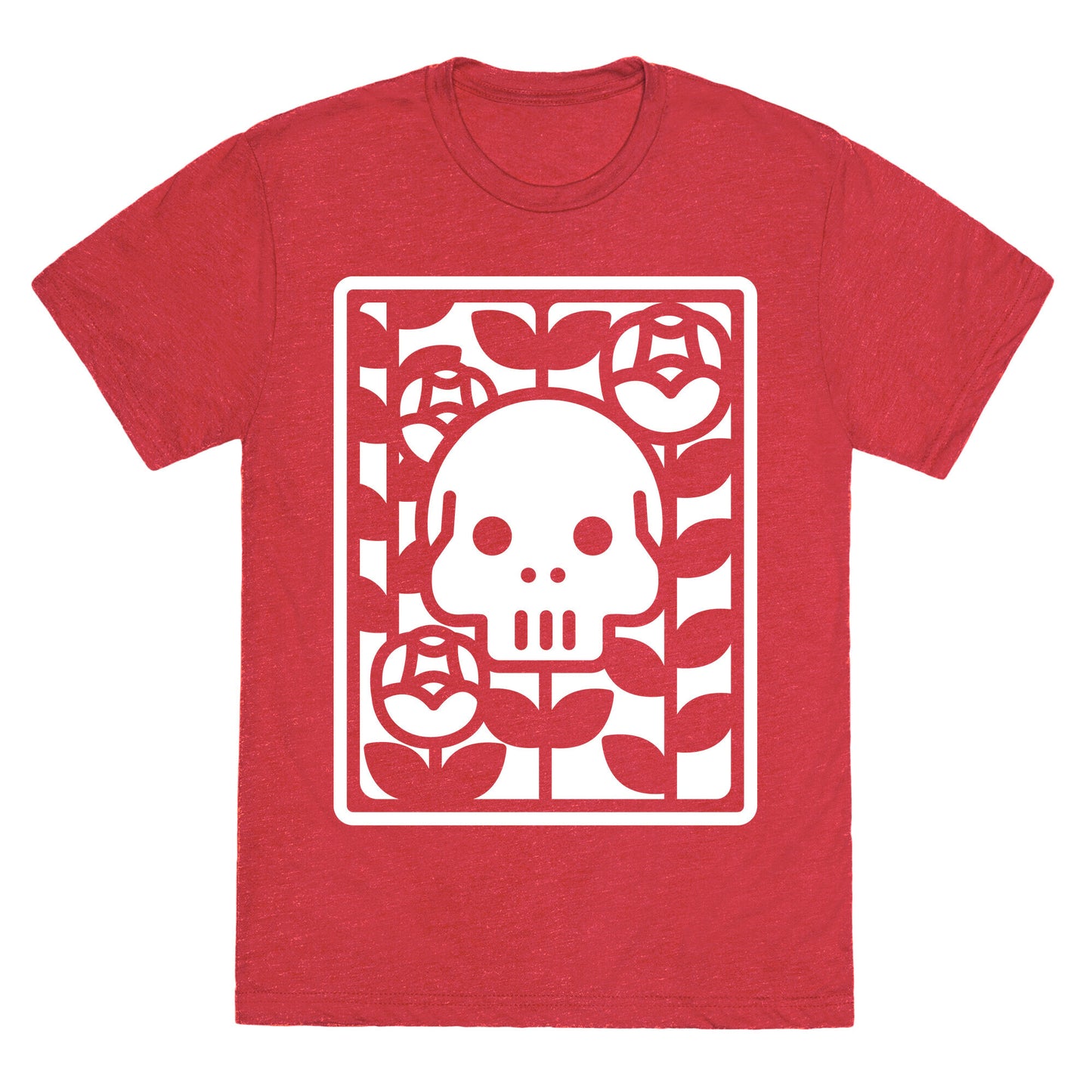 Flower Skull White Unisex Triblend Tee