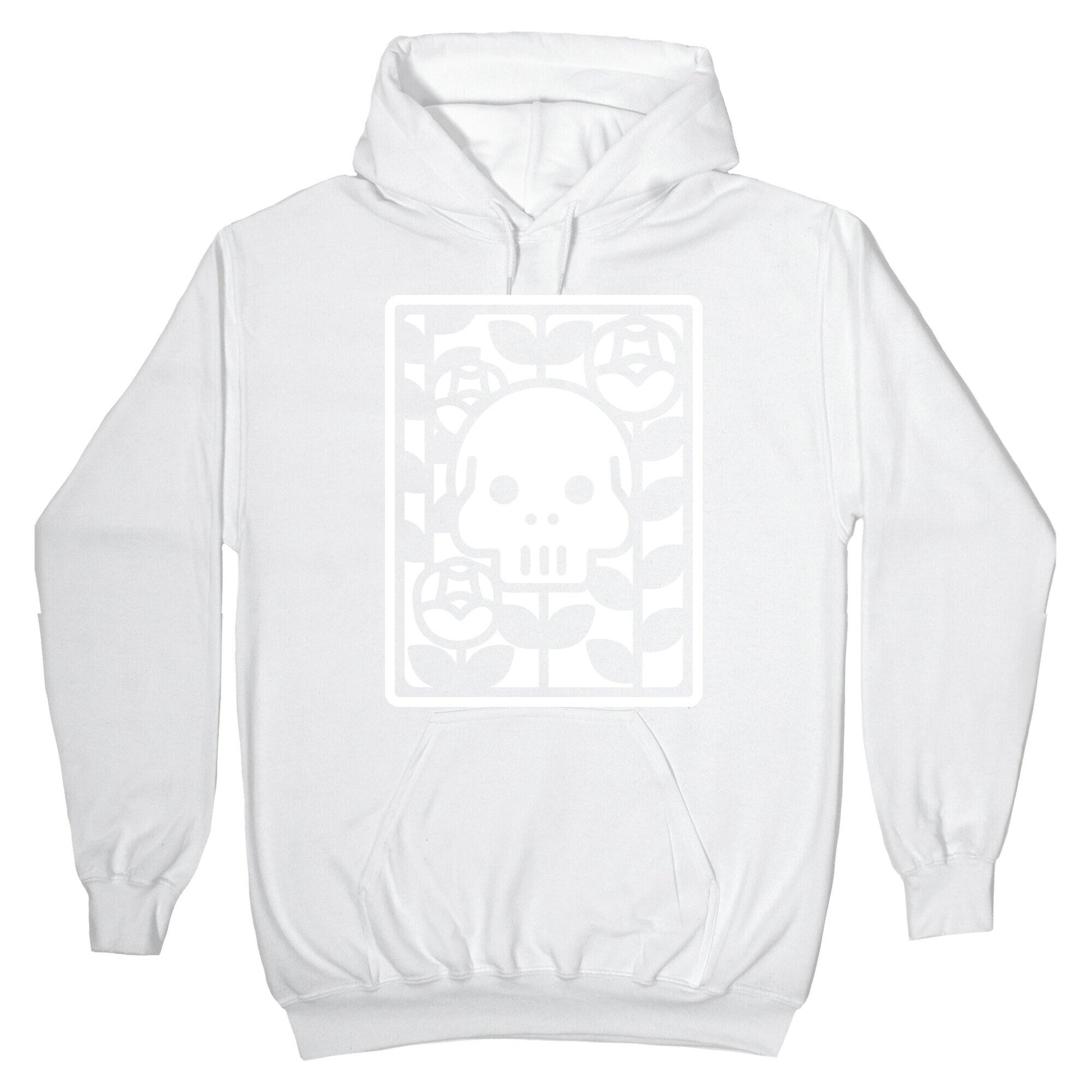 Flower Skull White Hoodie