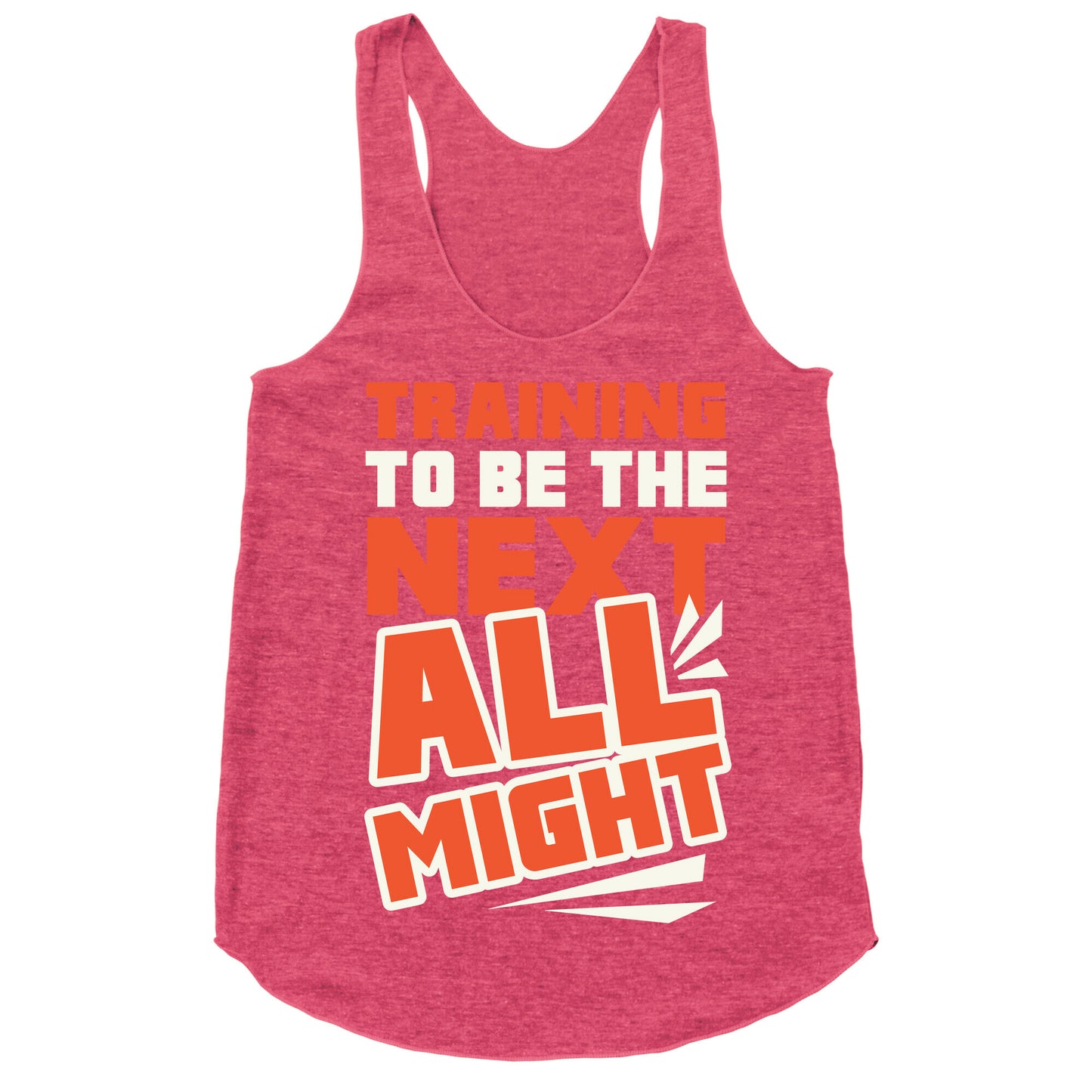 Training To Be The Next All Might Racerback Tank