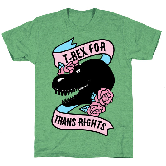 T-Rex For Trans Rights Unisex Triblend Tee