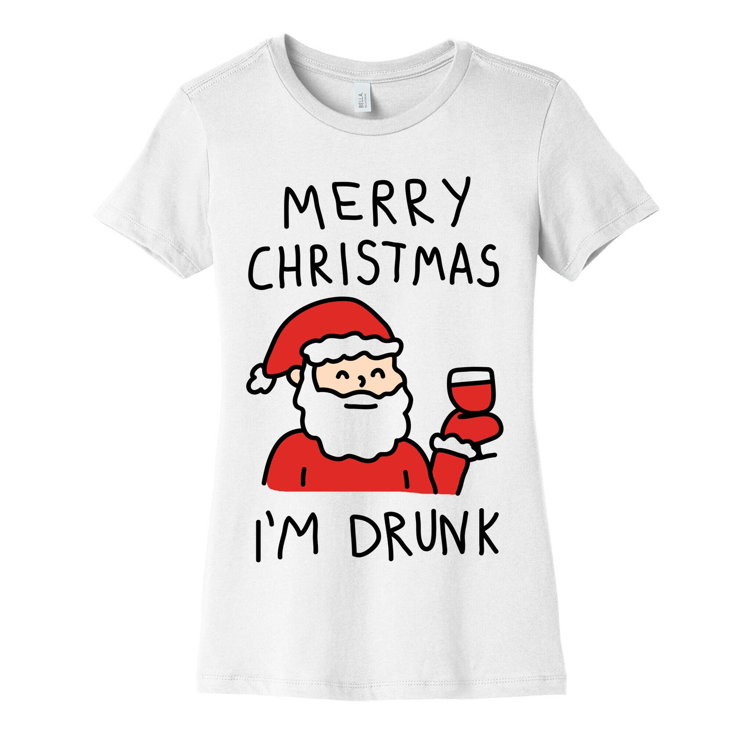 Merry Christmas I'm Drunk Women's Cotton Tee