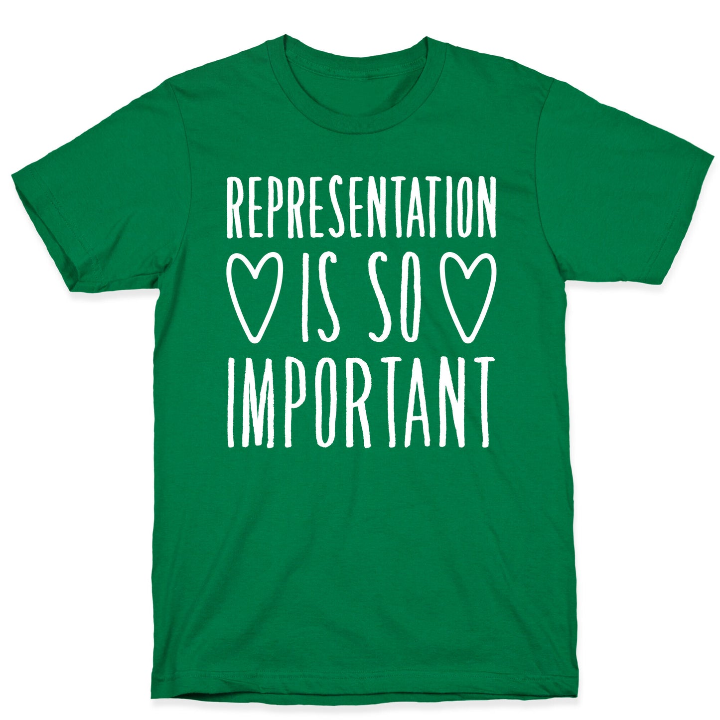 Representation Is So Important White Font T-Shirt