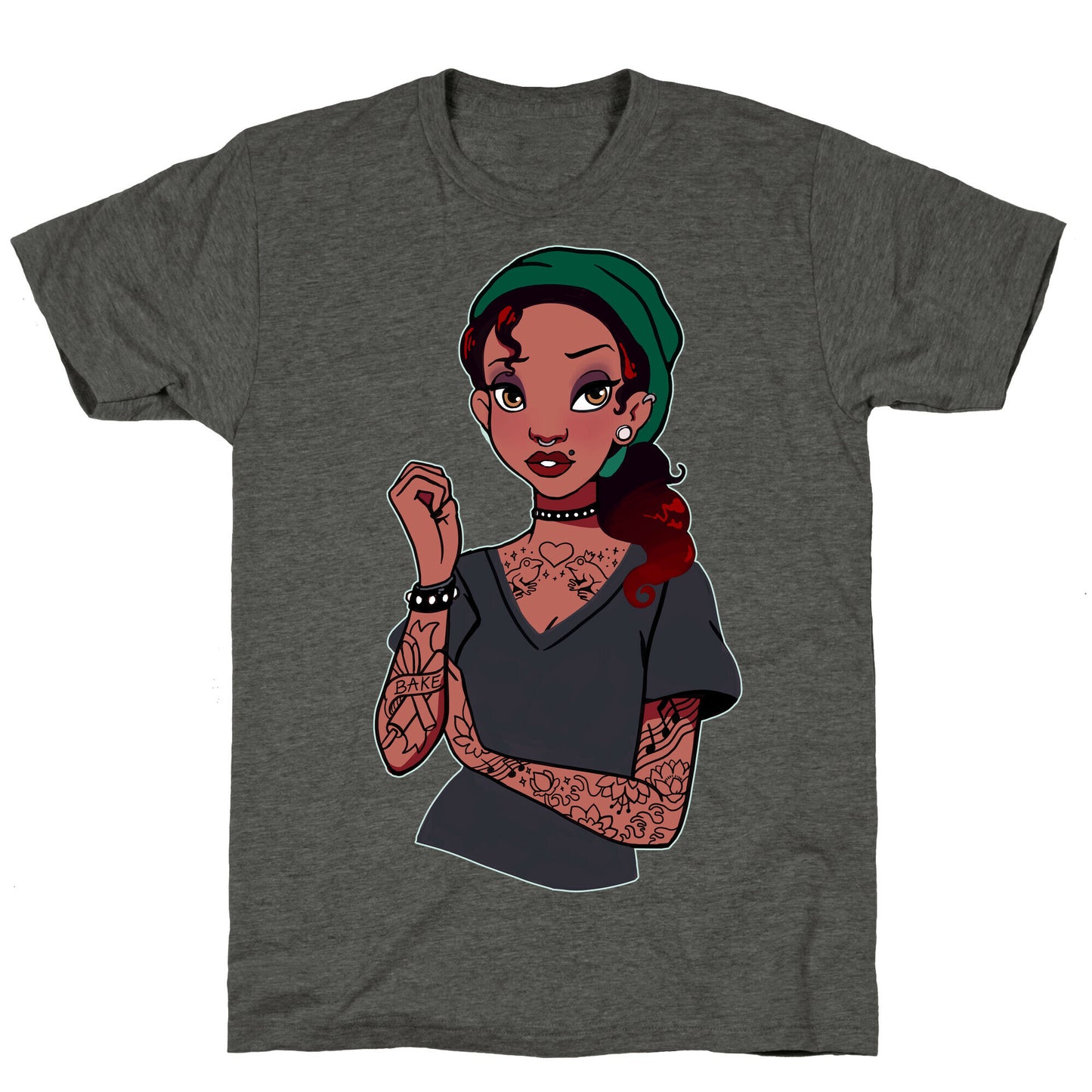 Punk Princess Tiana Parody Unisex Triblend Tee