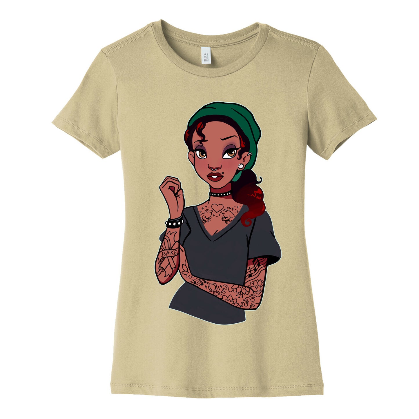 Punk Princess Tiana Parody Women's Cotton Tee