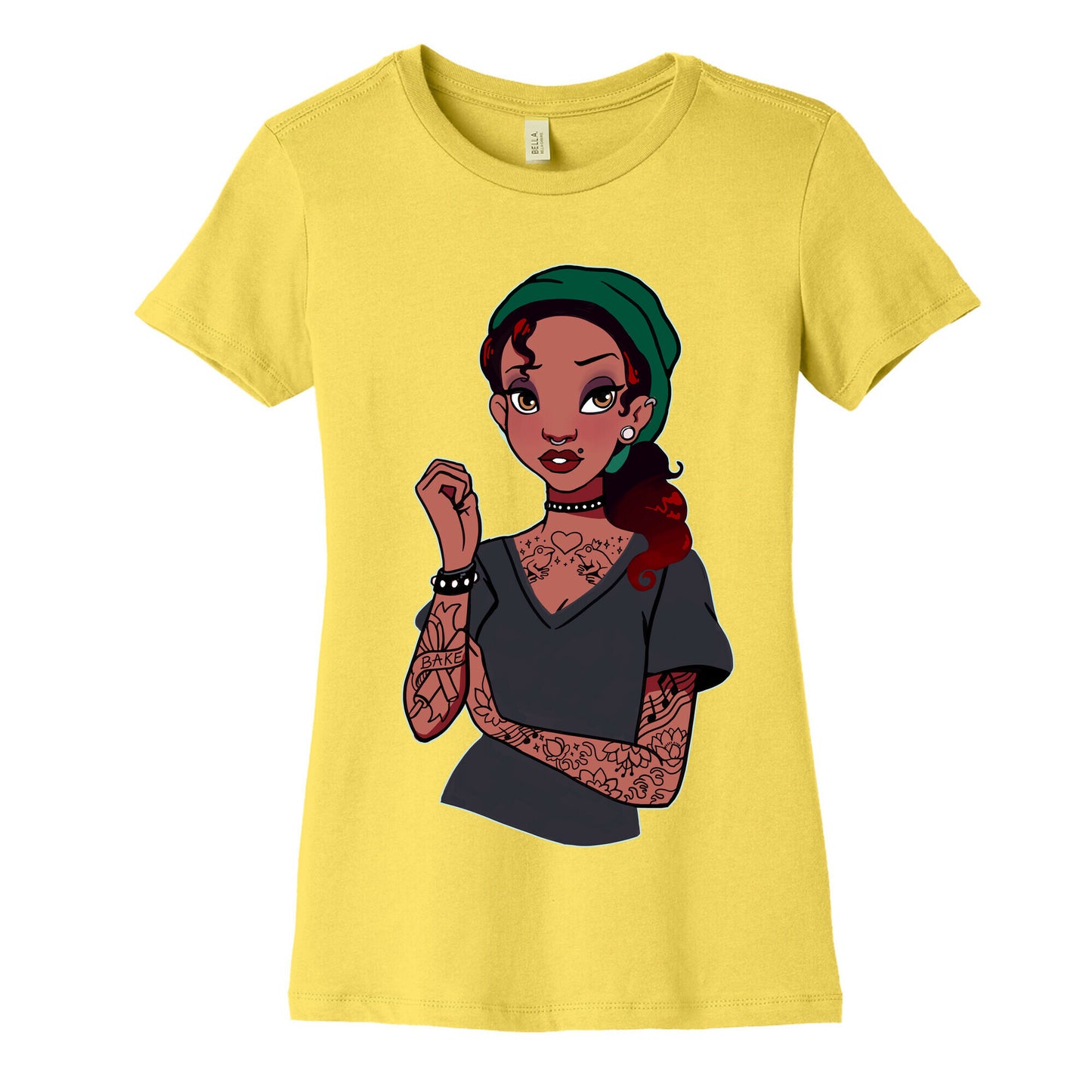Punk Princess Tiana Parody Women's Cotton Tee