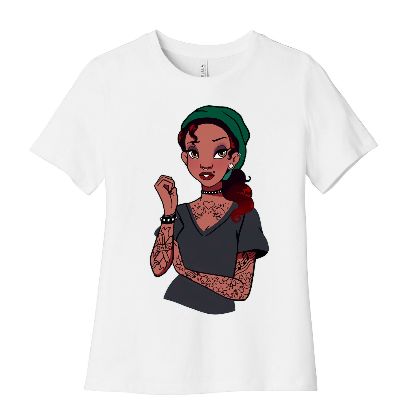 Punk Princess Tiana Parody Women's Cotton Tee
