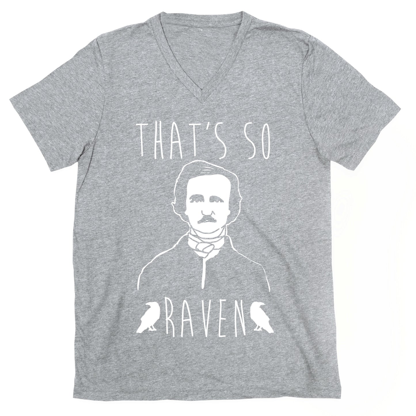 That's So Raven Parody White Print V-Neck