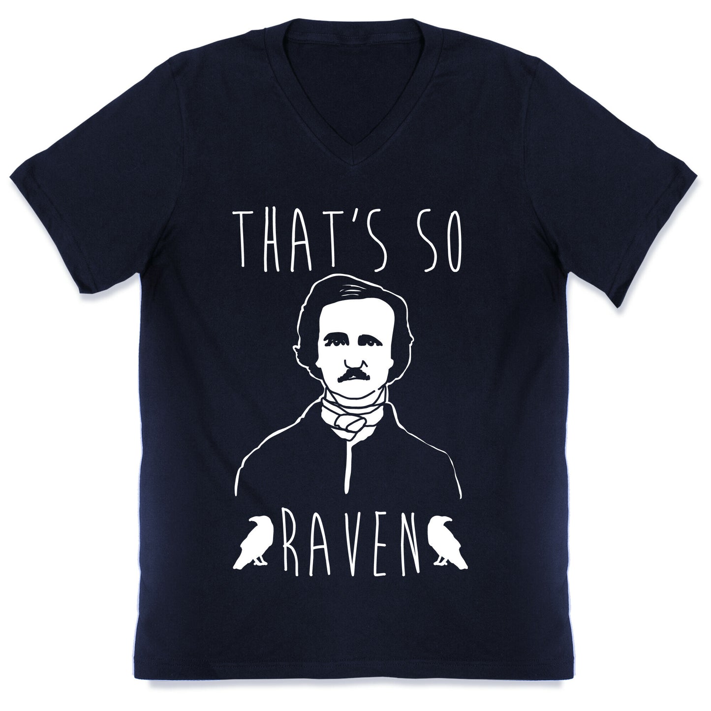 That's So Raven Parody White Print V-Neck