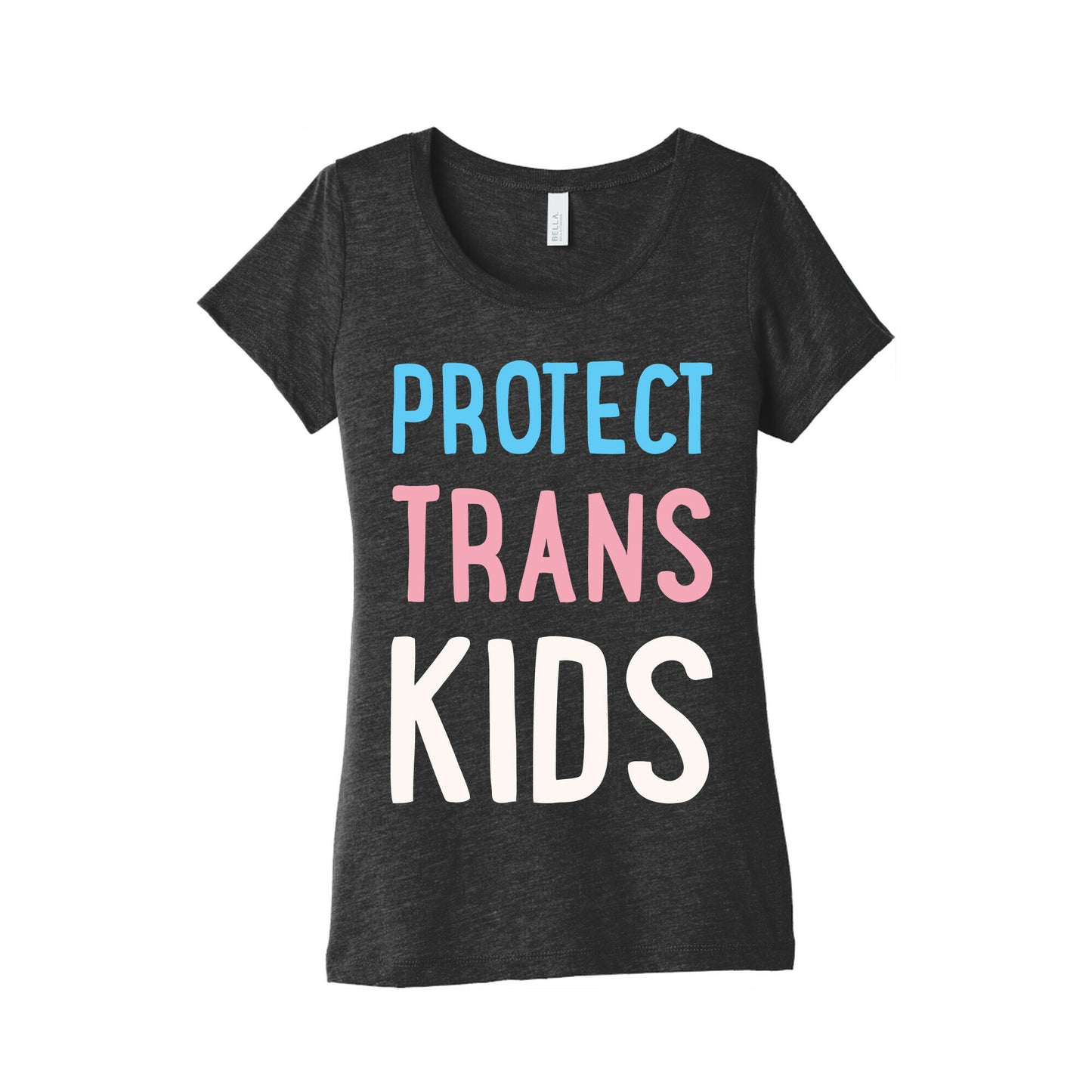 Protect Trans Kids White Print Women's Triblend Tee