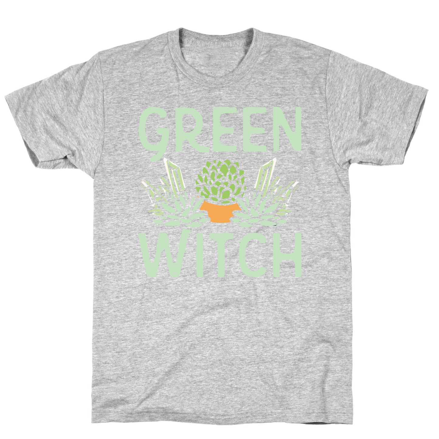 Green Witch White Print T-Shirt