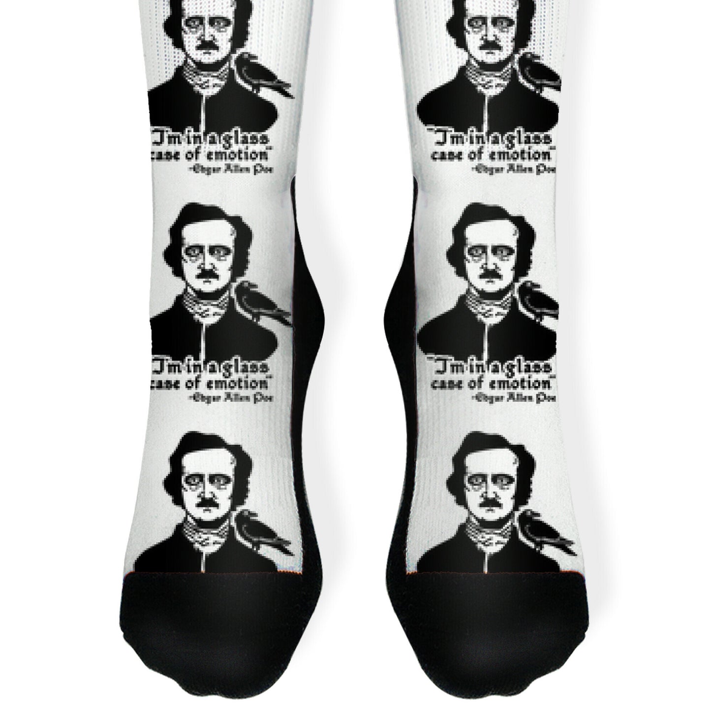 Poe in a Glass Case of Emotion Socks