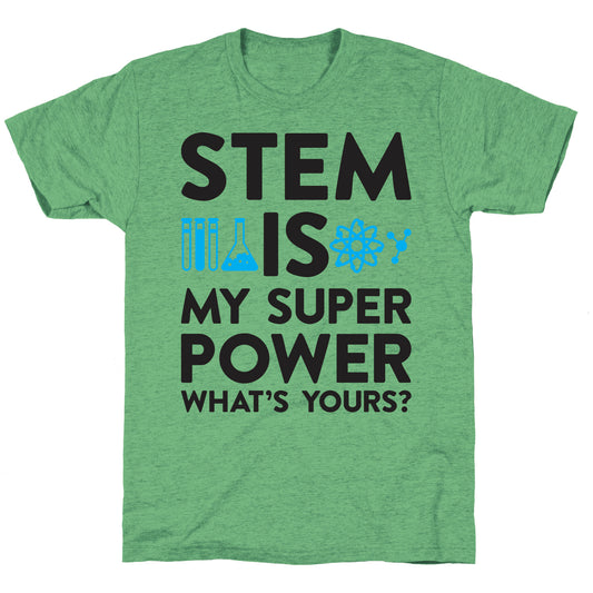 STEM Is My Super Power What's Yours? Unisex Triblend Tee