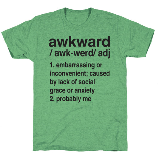 Awkward Definition Unisex Triblend Tee