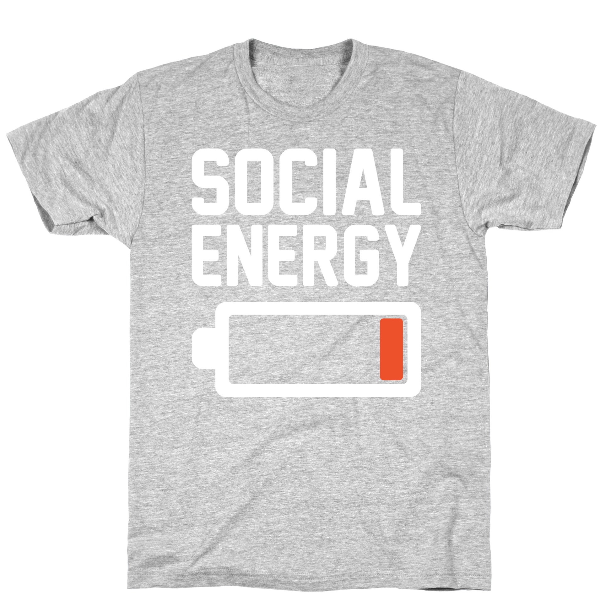 Social Energy Low White Print T-Shirt