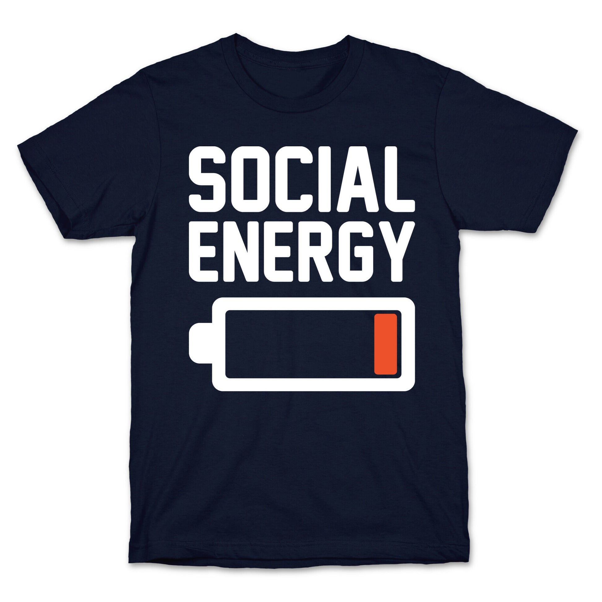 Social Energy Low White Print T-Shirt