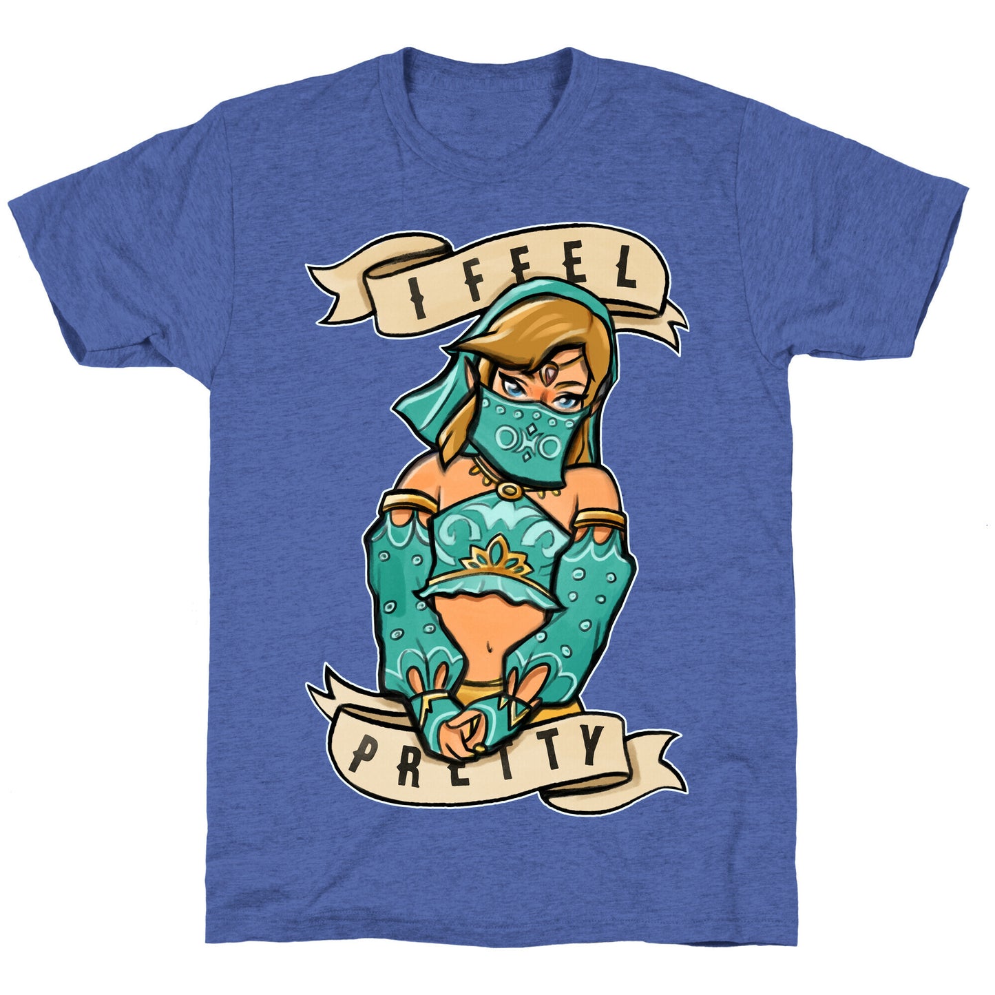 I Feel Pretty Gerudo Parody White Print Unisex Triblend Tee