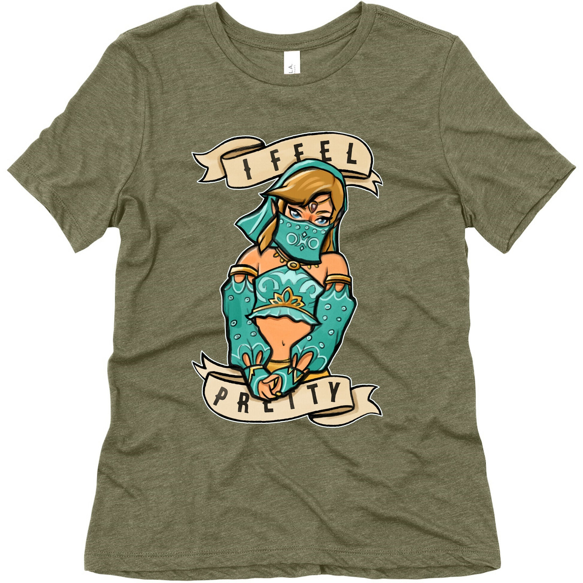 I Feel Pretty Gerudo Parody White Print Women's Triblend Tee