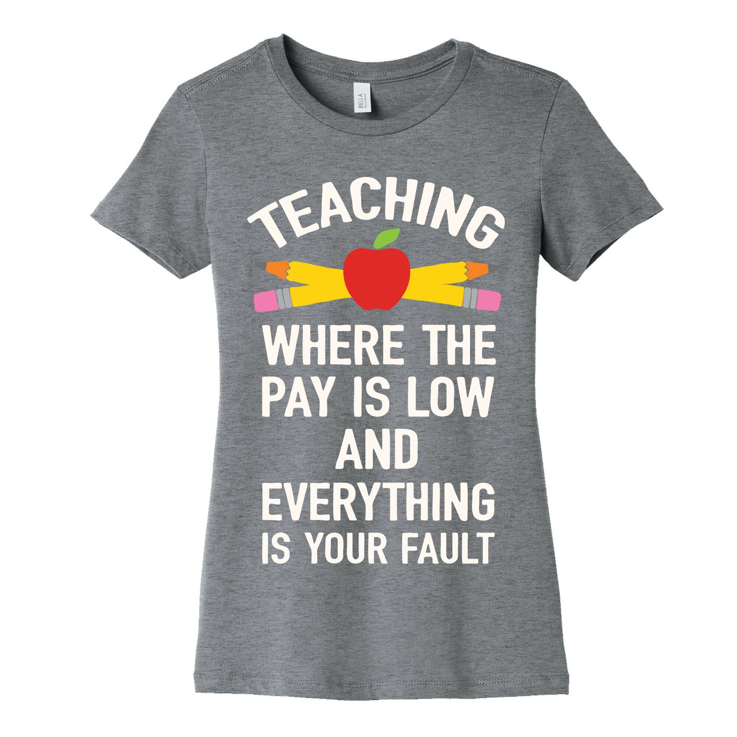 Teaching Where The Pay Is Low And Everything Is Your Fault Women's Cotton Tee
