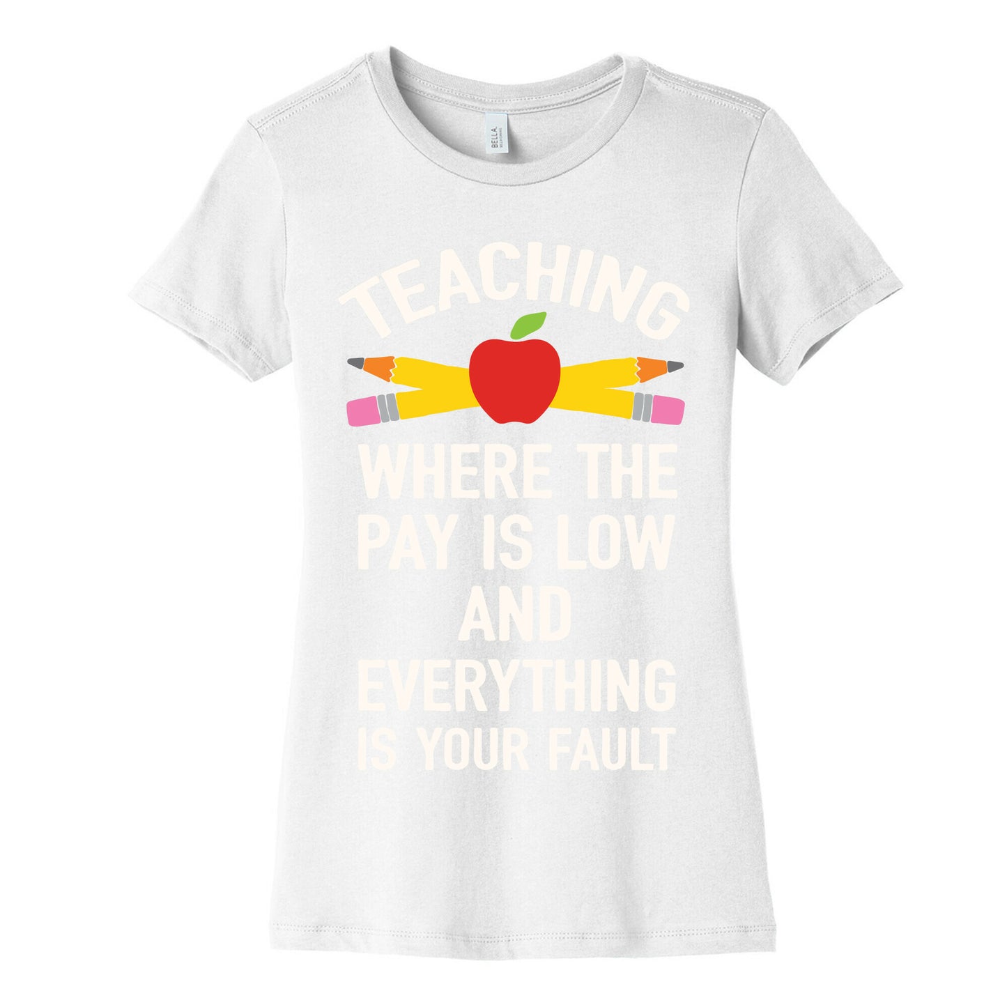 Teaching Where The Pay Is Low And Everything Is Your Fault Women's Cotton Tee