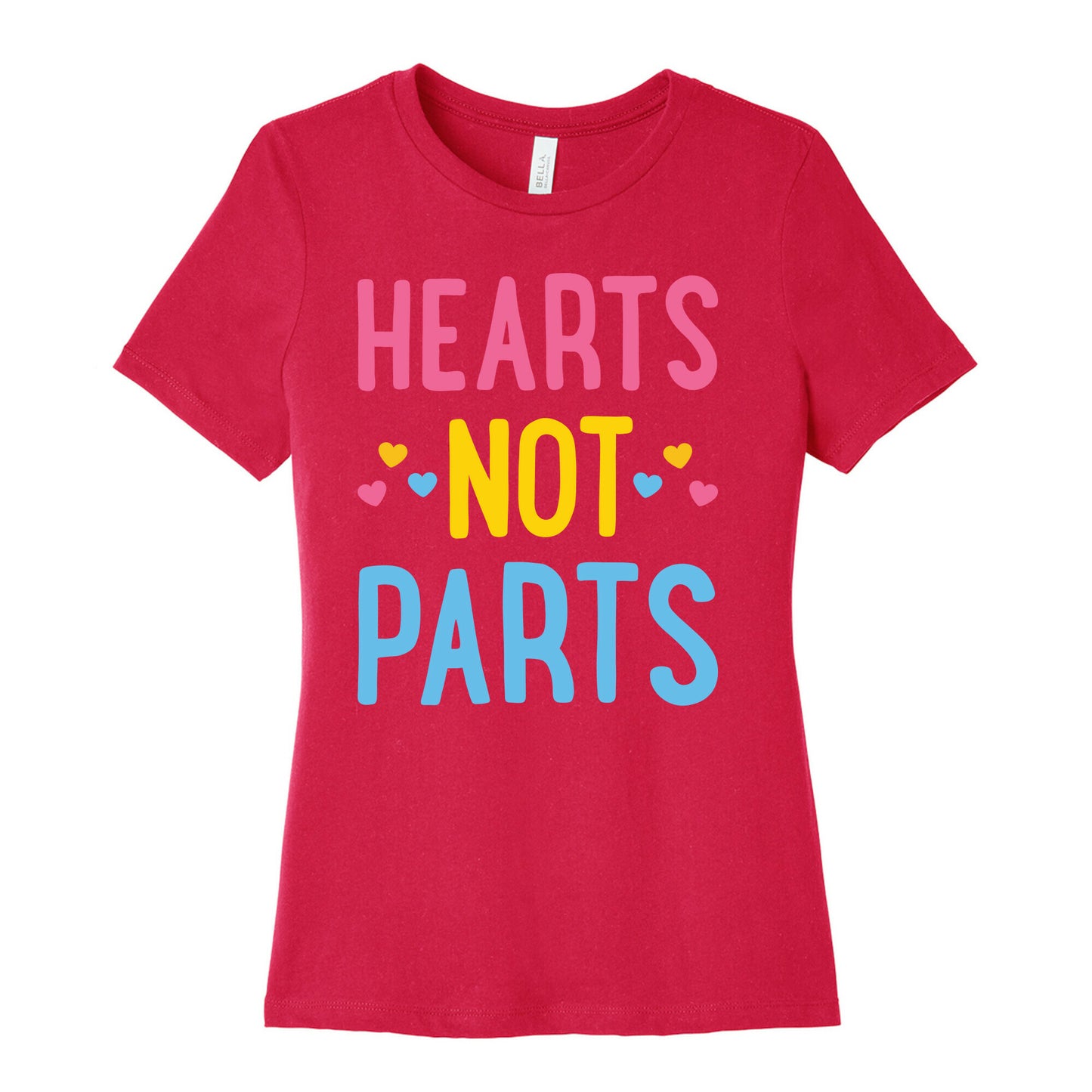 Hearts Not Parts (Pansexual) Women's Cotton Tee