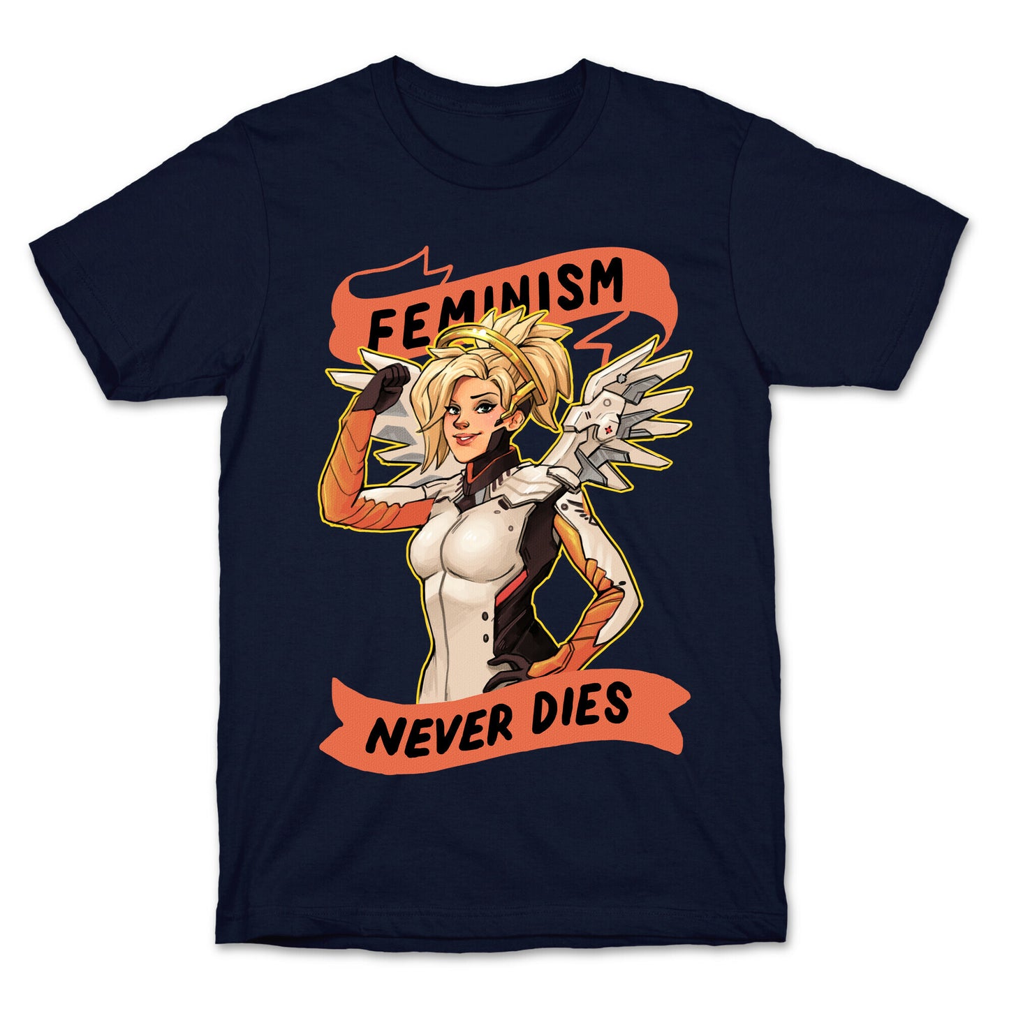 Feminism Never Dies Mercy Parody T-Shirt