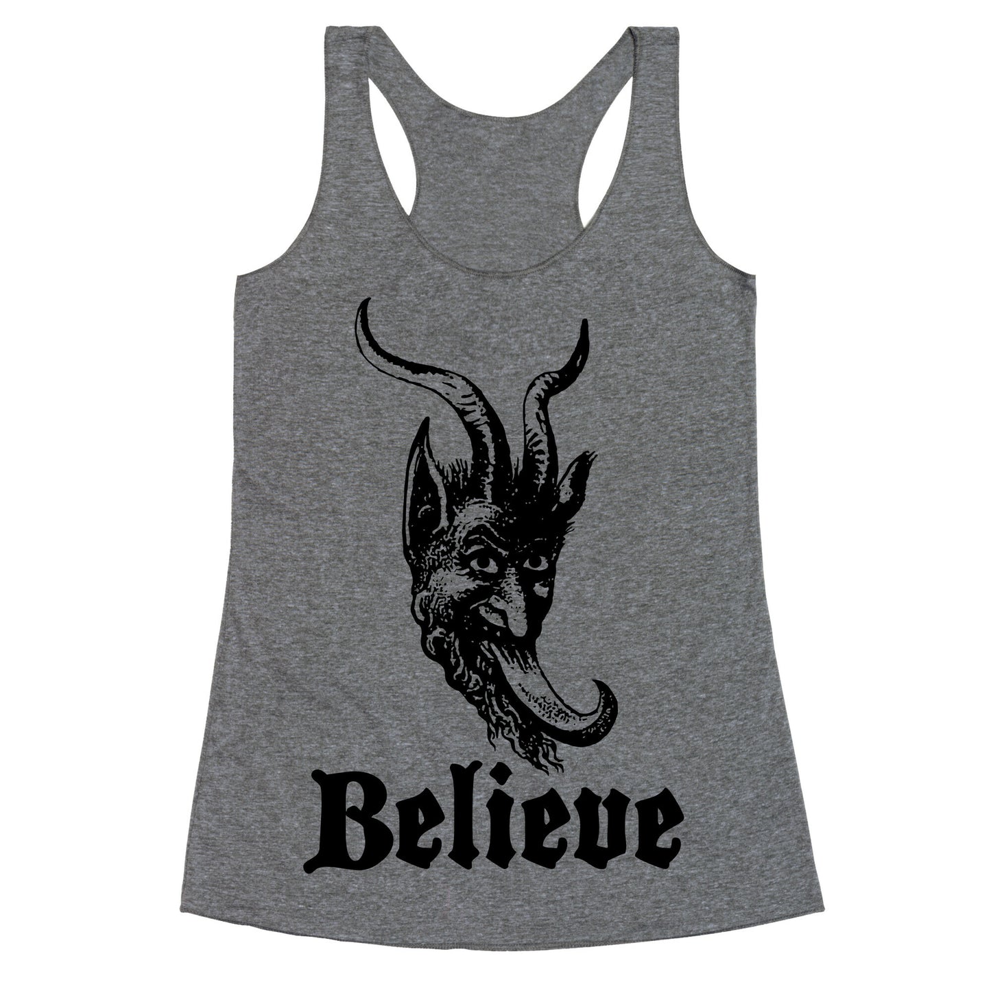 Believe In Krampus Racerback Tank