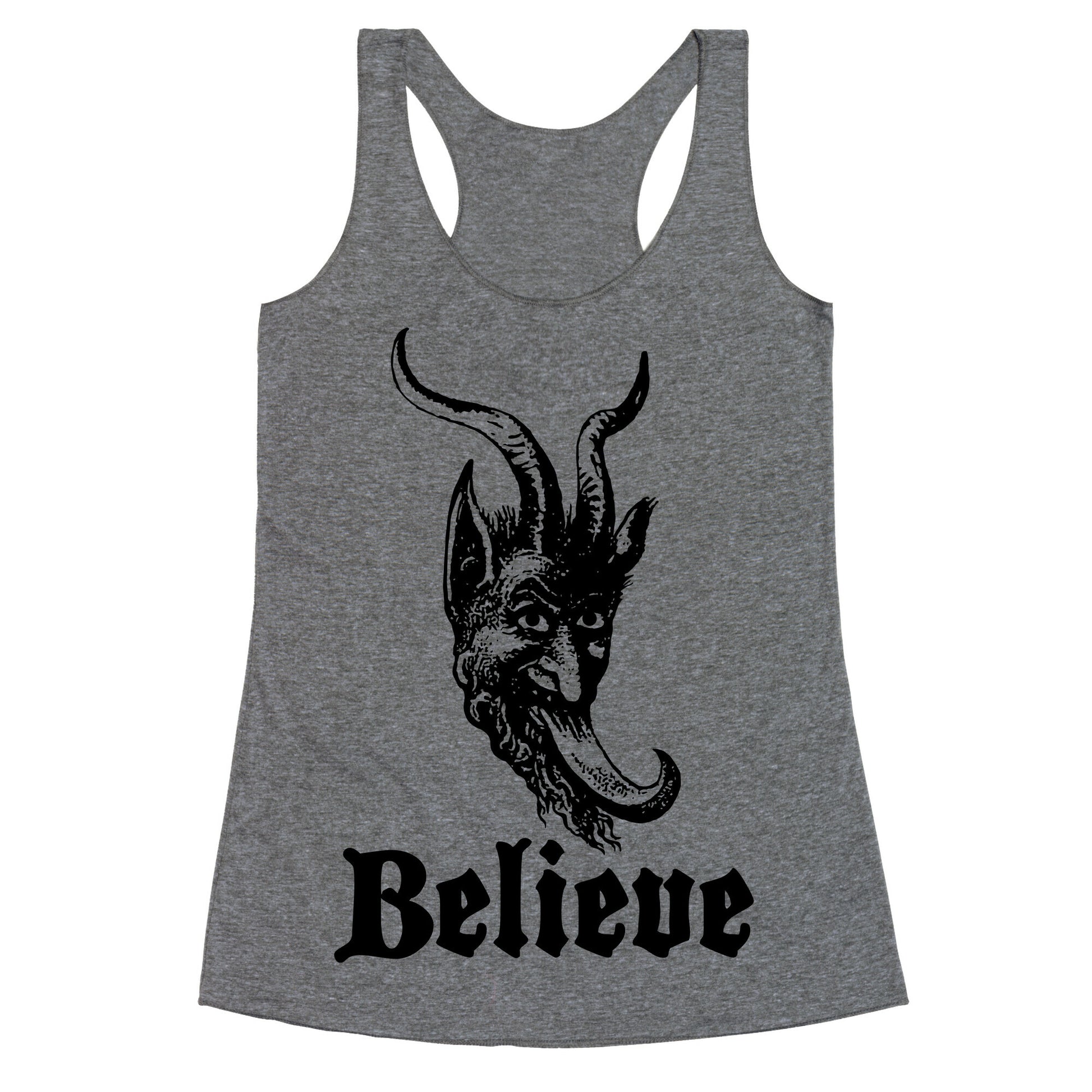 Believe In Krampus Racerback Tank