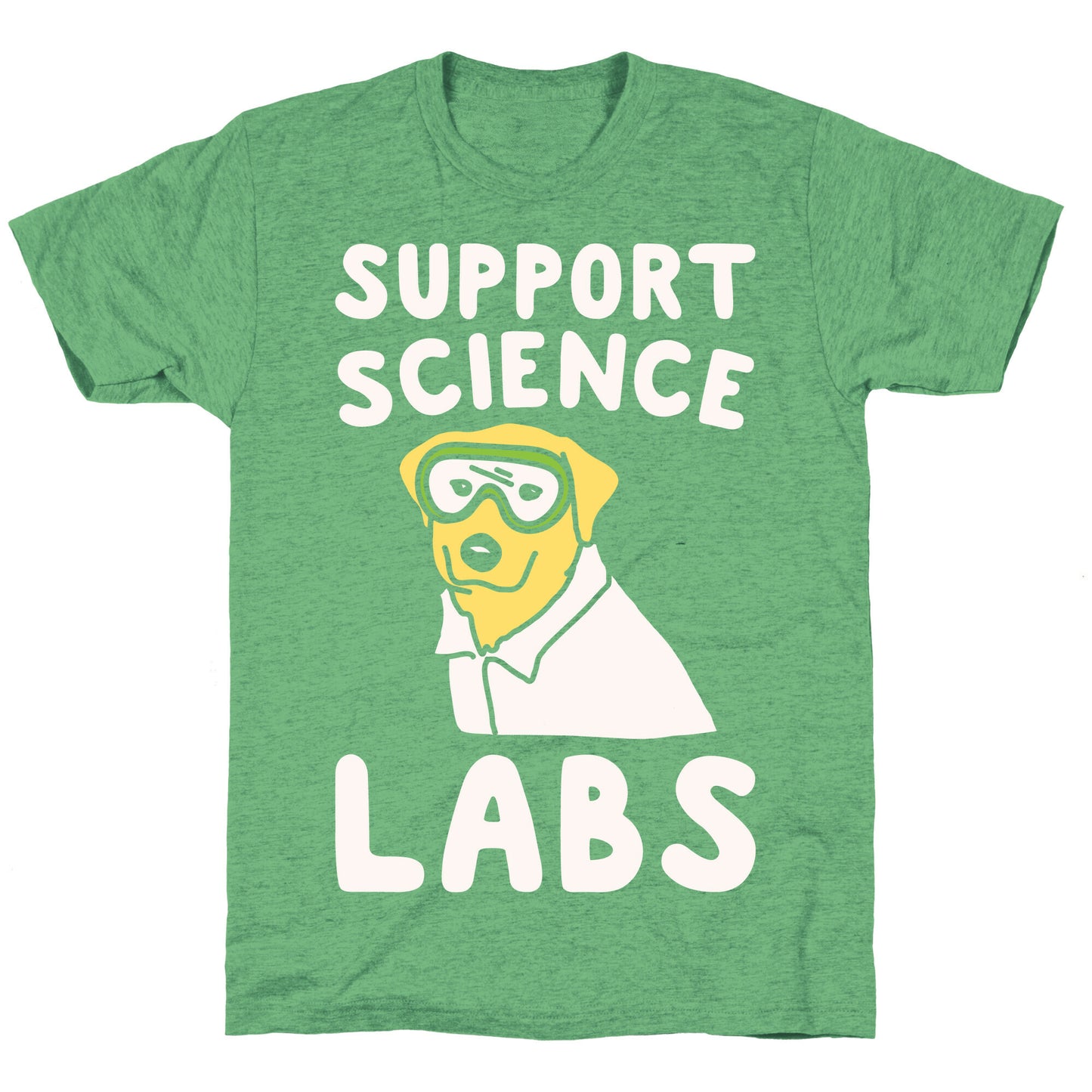 Support Science Labs White Print Unisex Triblend Tee
