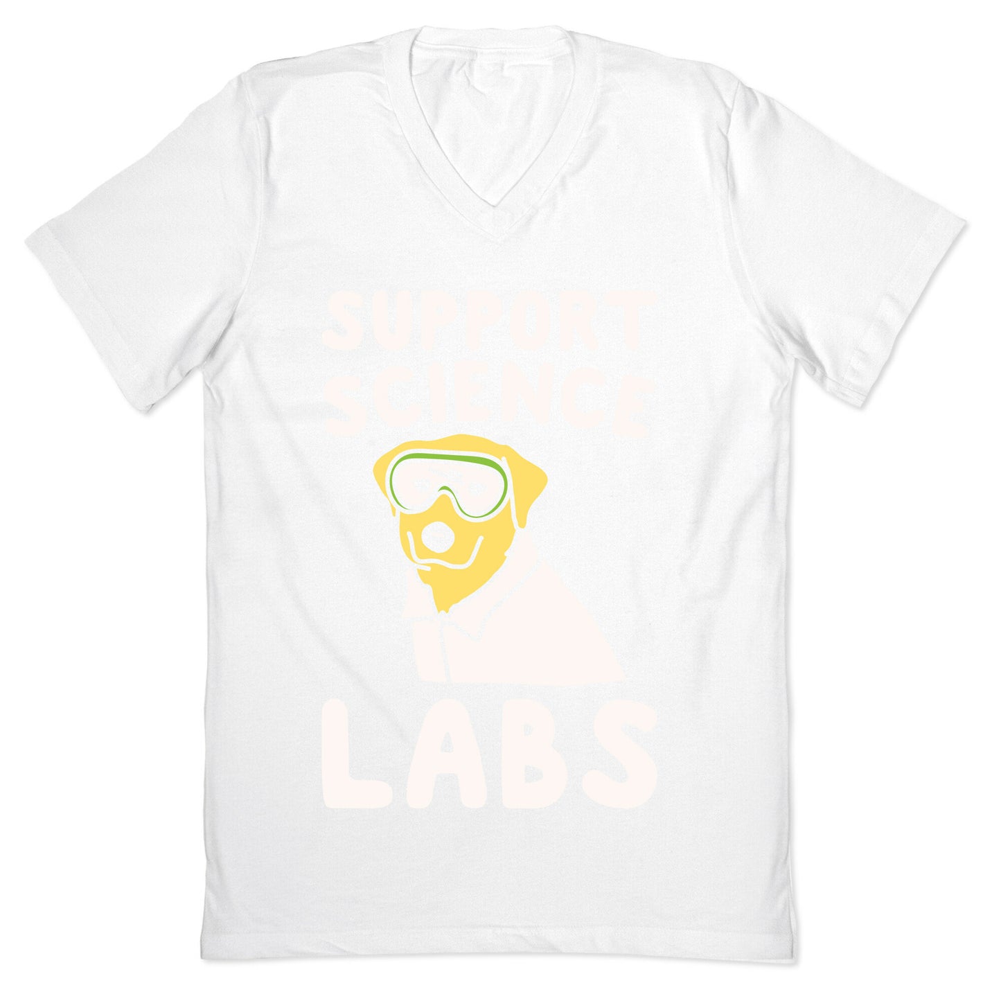 Support Science Labs White Print V-Neck
