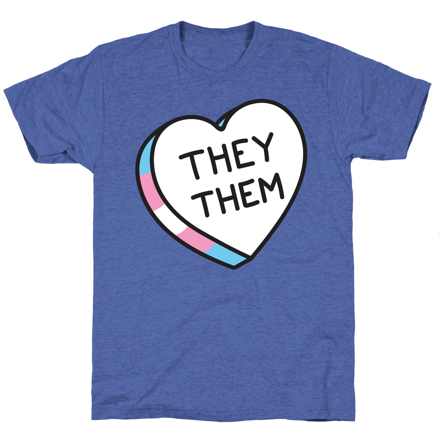 They Them Candy Heart Unisex Triblend Tee